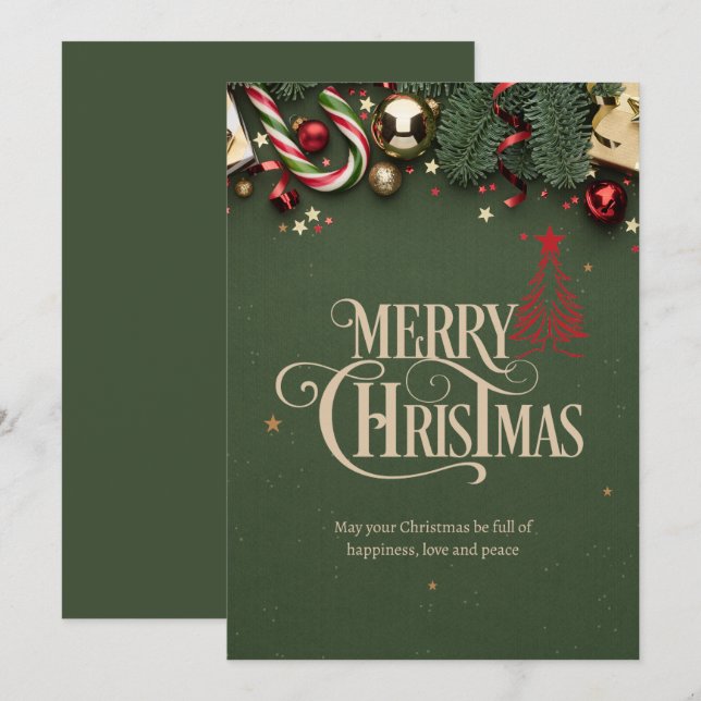 Invitación a la fiesta de Nochebuena, Feliz Navida (Anverso / Reverso)
