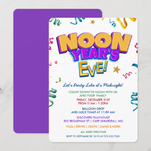 Invitación a la fiesta de Nochevieja al mediodía