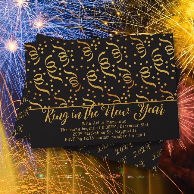 Invitación a la fiesta de Nochevieja de Confetti G (Subido por el creador)
