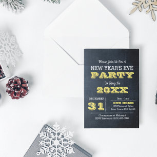 Invitación a la fiesta de Nochevieja de Oro de Cha