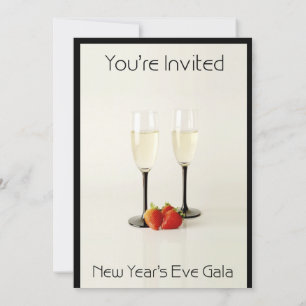 Invitación a la fiesta de Nochevieja en Champagne 