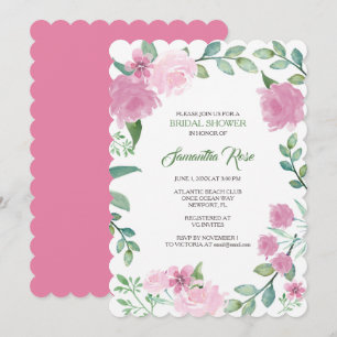 INVITACIÓN A LA FIESTA DE NOVIA, Rosas Rosadas Ver
