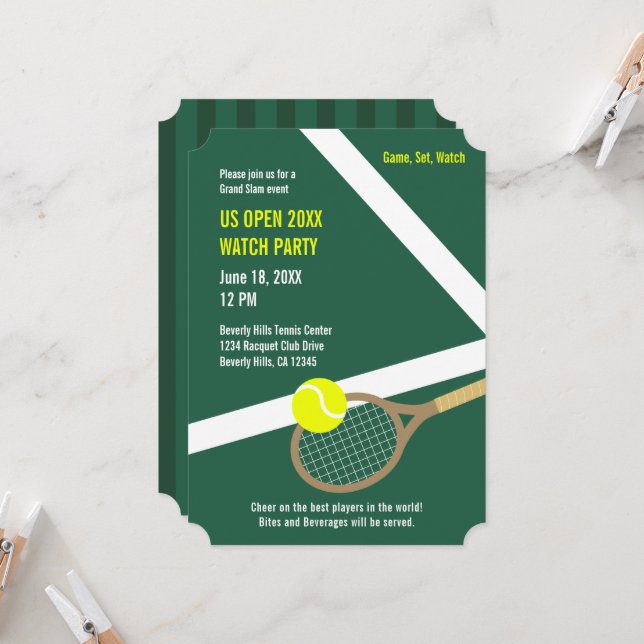 Invitación a la fiesta de observación del US Open  (Anverso/Reverso In Situ)