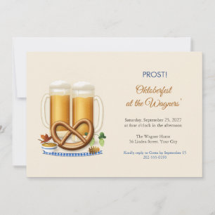 Invitación a la fiesta de Oktoberfest de Pretzels