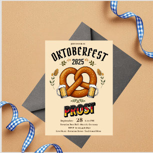 Invitación a la fiesta de Oktoberfest   Prost de c