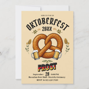 Invitación a la fiesta de Oktoberfest Prost de c