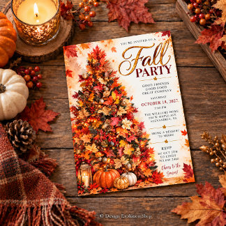 Invitación a la Fiesta de Otoño | Árbol de Otoño 