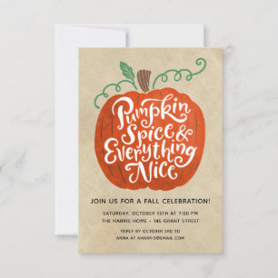 Invitación a la Fiesta de Otoño con Especias de Ca