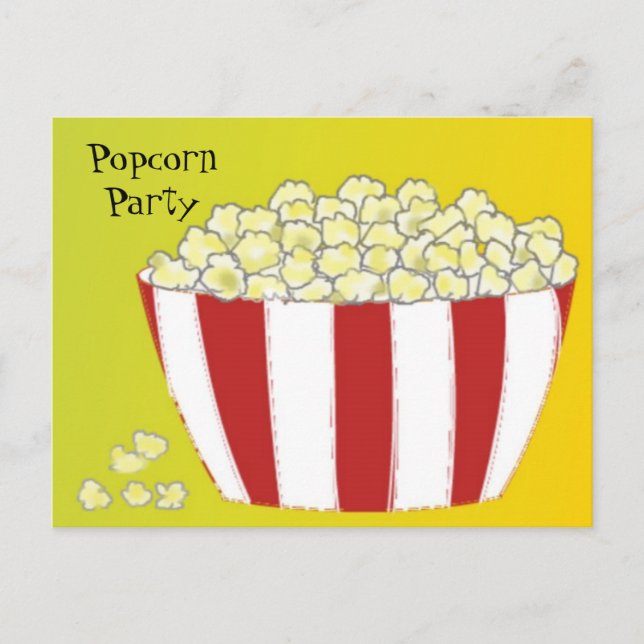 Invitación a la Fiesta de Palomitas de Maíz (Anverso)