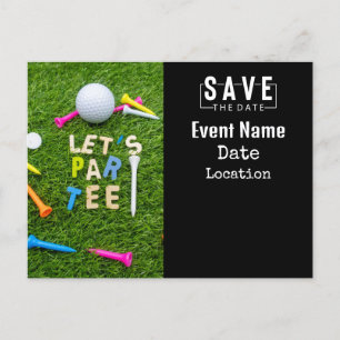 Invitación a la fiesta de par de golf con pelota d