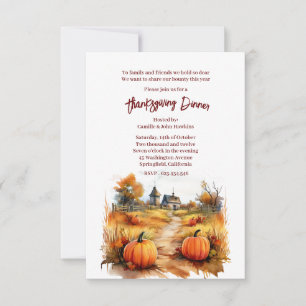 Invitación a la fiesta de parche de calabaza del o