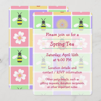 Invitación a la fiesta de parches de primavera