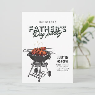 Invitación a la fiesta de parrilla del Día del Pad