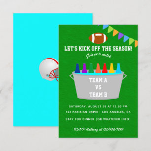 Invitación a la fiesta de partido de fútbol de ini