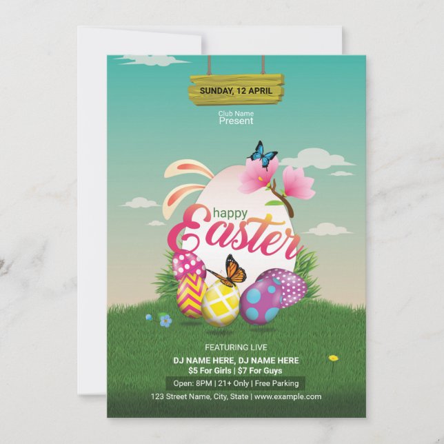 Invitación a la fiesta de Pascua (Anverso)