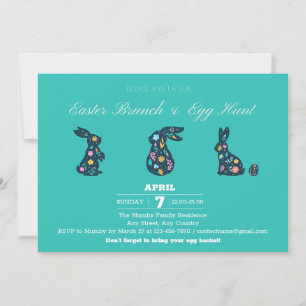 Invitación a la Fiesta de Pascua Brunch de Pascua 