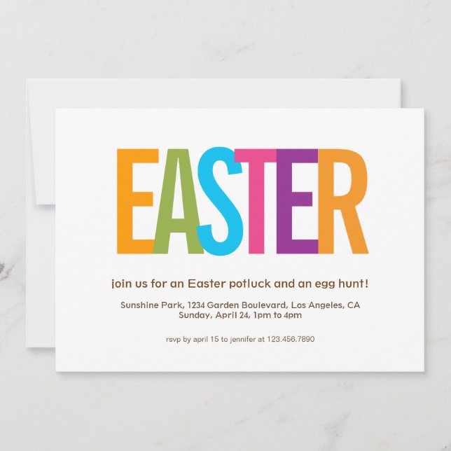 Invitación a la fiesta de Pascua Moderna (Anverso)