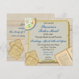 Invitación a la fiesta de Passover Seder