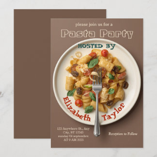 Invitación a la Fiesta de Pasta Celebración de Cen