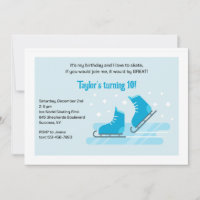 Invitación a la fiesta de patinaje de invierno