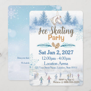 Invitación a la Fiesta de Patinaje sobre Hielo de 