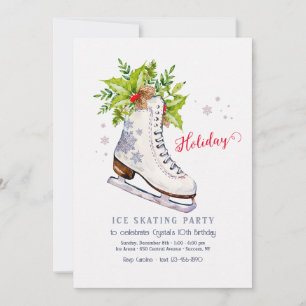 Invitación a la fiesta de patinaje sobre hielo de