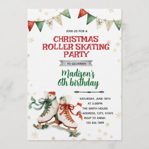 Invitación a la fiesta de patinaje sobre hielo de
