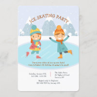 Invitación a la Fiesta de Patinaje sobre Hielo par