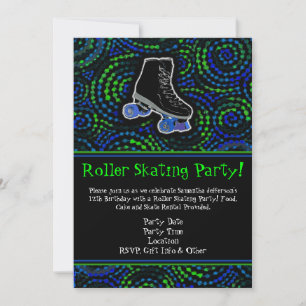 Invitación a la fiesta de patinaje sobre patinaje
