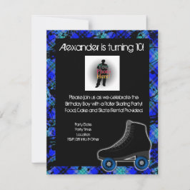 Invitación a la fiesta de patinaje sobre patinaje 