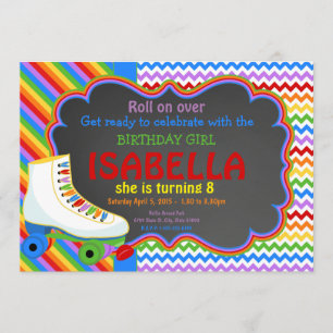 Invitación a la fiesta de patinaje sobre ruedas ar