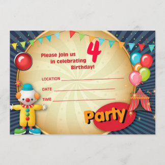 Invitación a la fiesta de payasos 1