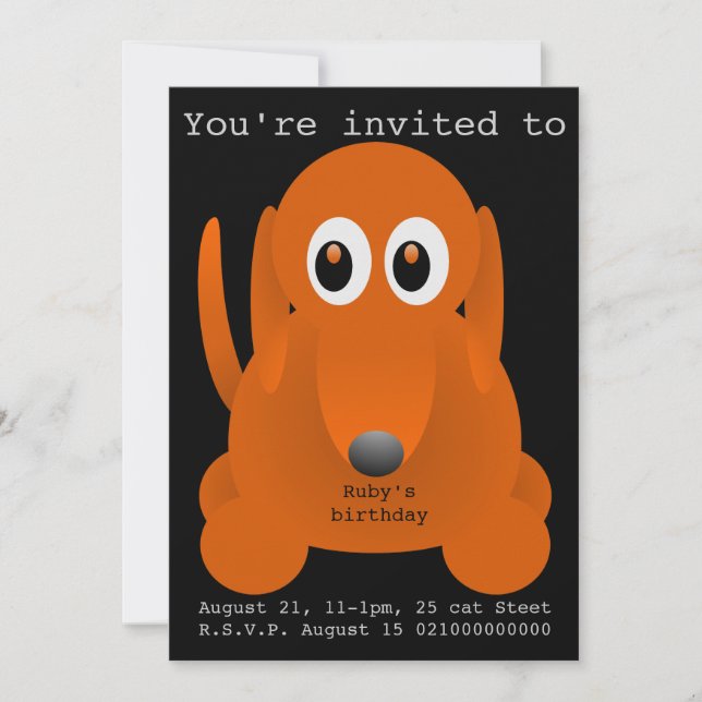 Invitación a la fiesta de perros de Suasage (Anverso)