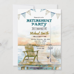 invitación a la fiesta de pesca de jubilación