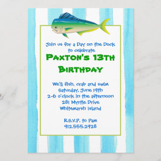 Invitación a la Fiesta de Pesca Mahi Mahi