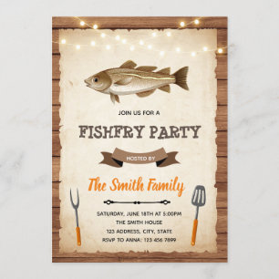 Invitación a la fiesta de pescado frito