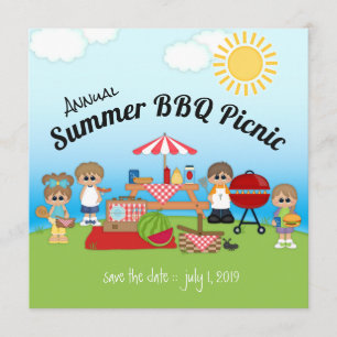 Invitación a la fiesta de picnic anual de verano e