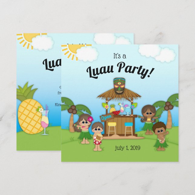 Invitación a la fiesta de picnic de cumpleaños de  (Anverso / Reverso)