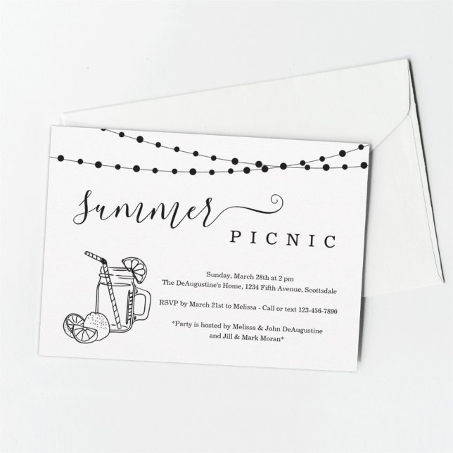 Invitación a la fiesta de picnic de verano (Subido por el creador)