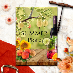 Invitación a la fiesta de picnic de verano o de pa