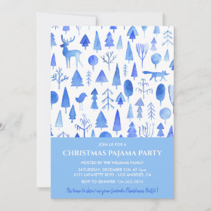 Invitación a la Fiesta de Pijamas de Navidad con A