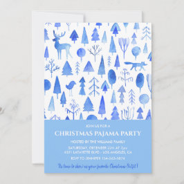 Invitación a la Fiesta de Pijamas de Navidad Hermo