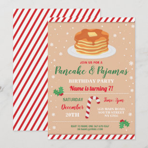 Invitación a la fiesta de pijamas y panqueques de
