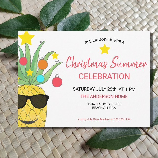 Invitación a la fiesta de piña de verano para navi (Subido por el creador)