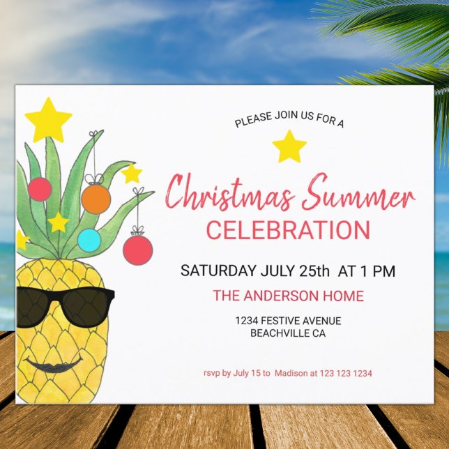 Invitación a la fiesta de piña de verano para navi (Subido por el creador)