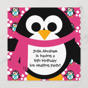 Invitación a la fiesta de Pingüino Rosa