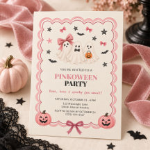 Invitación a la fiesta de Pinkoween Coquette de Ha