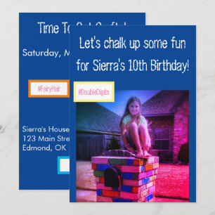 Invitación a la fiesta de pintura con tiza ingenio