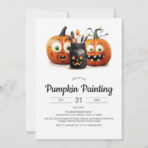 Invitación a la fiesta de pintura de calabaza de H
