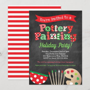 Invitación a la fiesta de pintura de cerámica de N